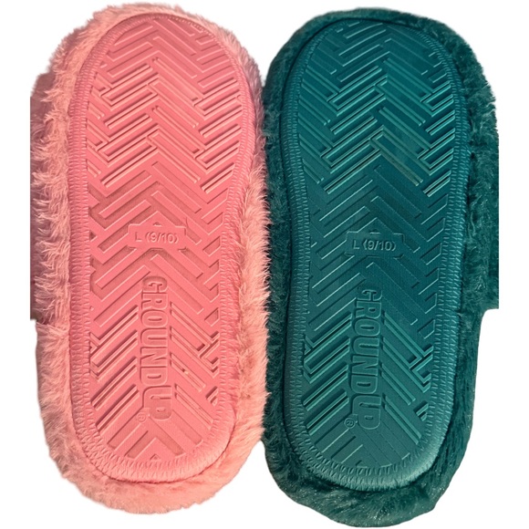 Cozy Women's Wicked Pink and Teal Slippers - Picture 6 of 7